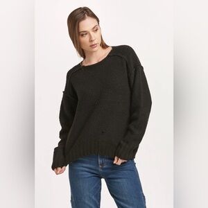 We The Free Black Crew Neck Sweater